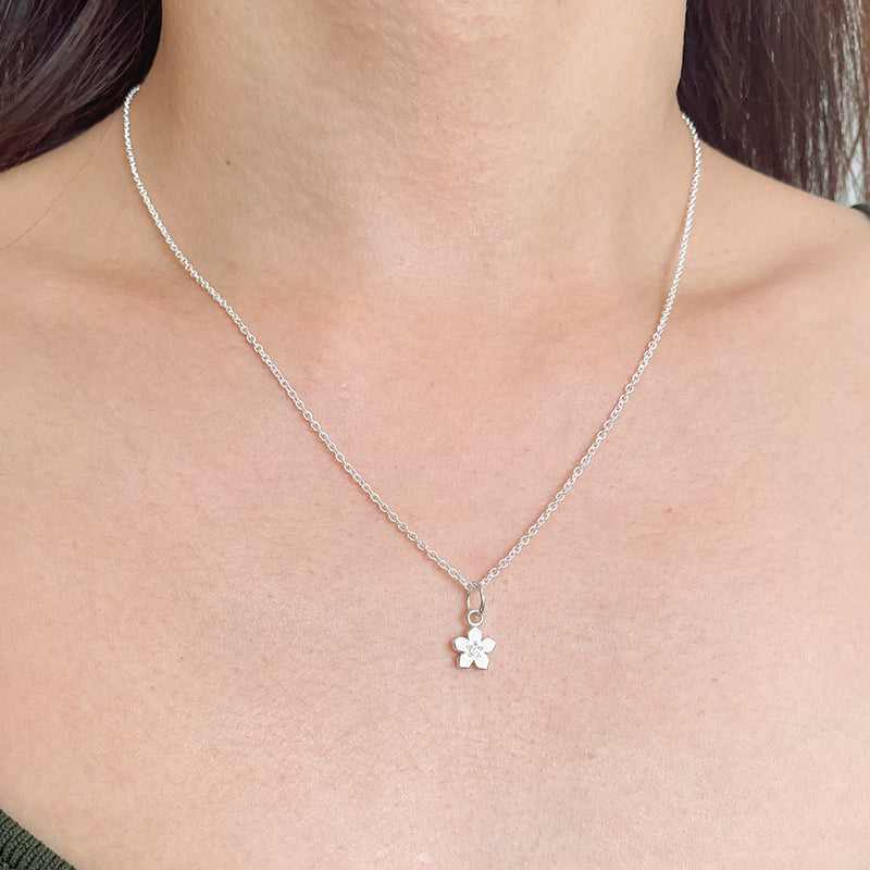 diamond flower necklace