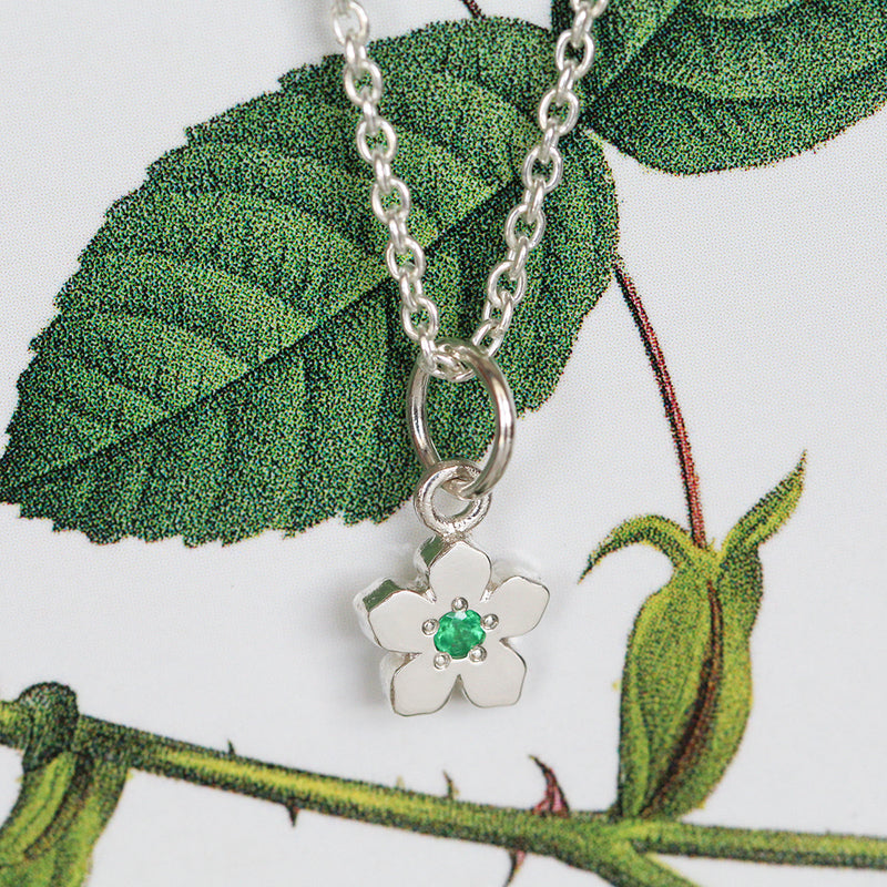 May birthstone emerald necklace