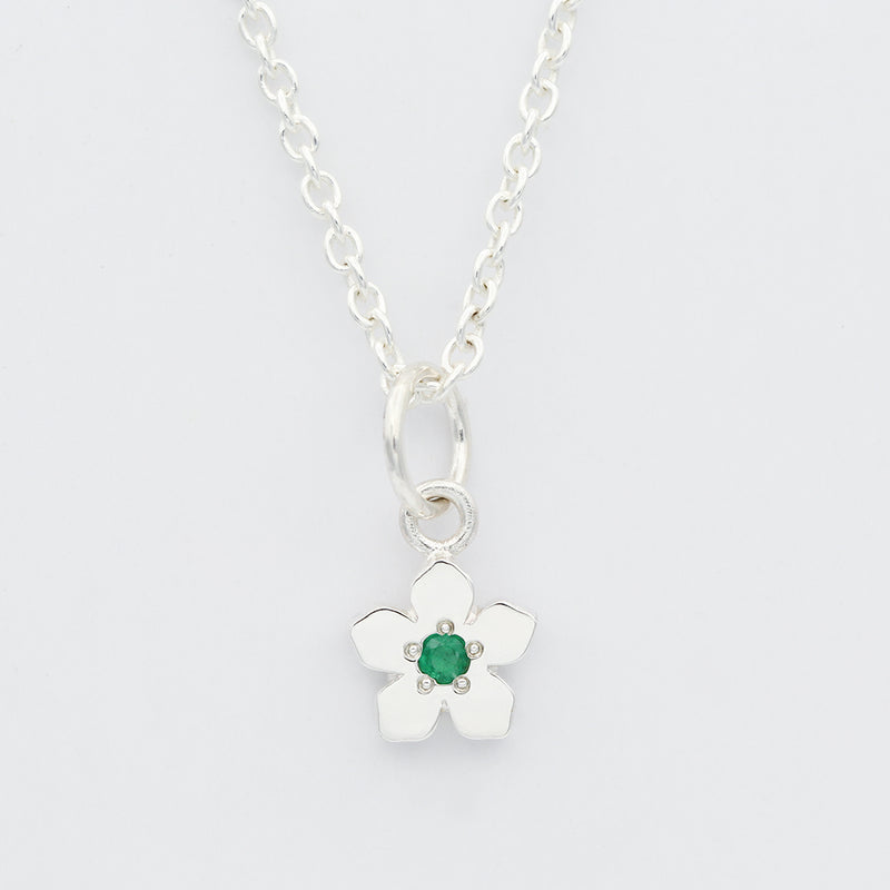 emerald flower necklace