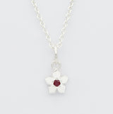 ruby flower necklace
