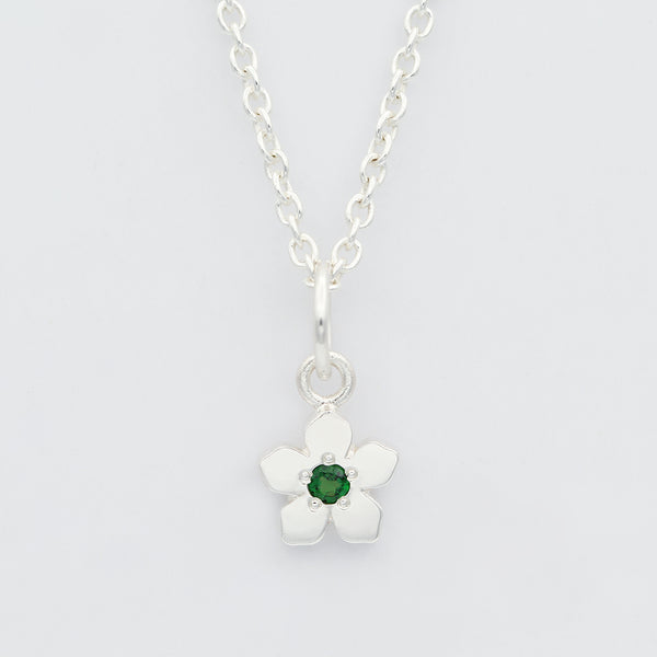 October birthstone flower necklace