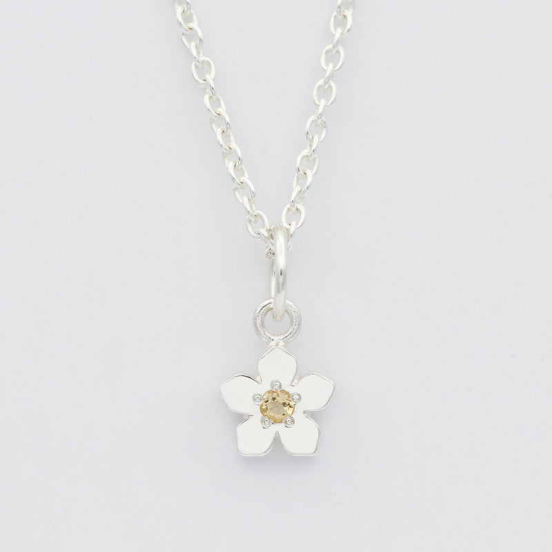 November birthstone flower necklace