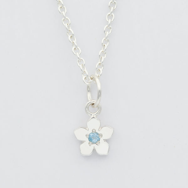 December birthstone flower necklace