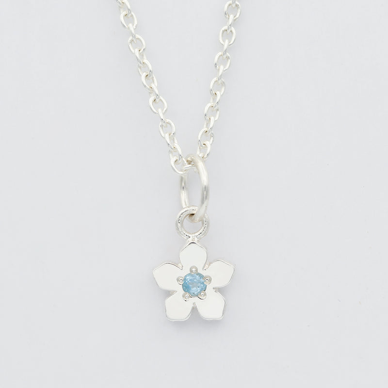 December birthstone flower necklace