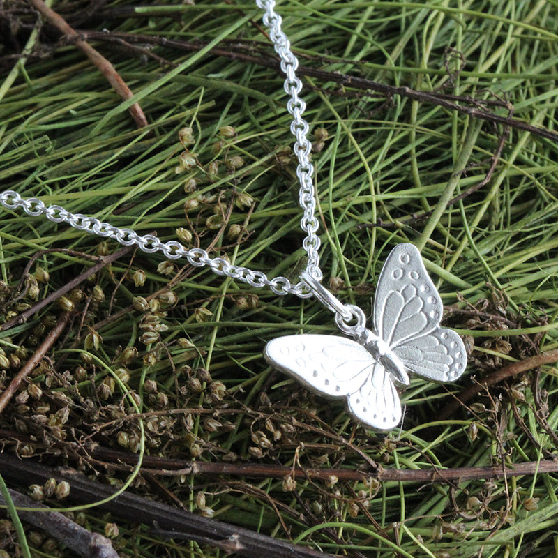 butterfly necklace sterling silver