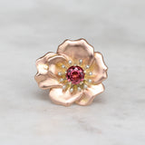 eva rose ring three tone gold