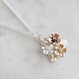 forget me not flower bouquet necklace