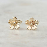 forget me not flower earrings gold