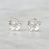 forget me not flower earrings sterling silver