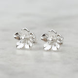 forget me not flower earrings silver