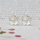 forget me not flower earrings silver