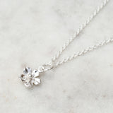 forget me not flower necklace silver
