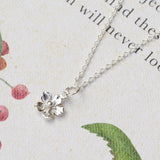 forget me not flower necklace sterling silver
