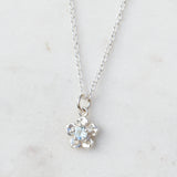 Forget Me Not Necklace/ Aquamarine