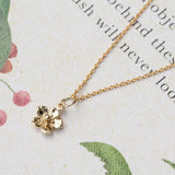 forget me not flower necklace gold