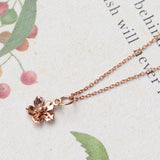forget me not flower necklace rose gold