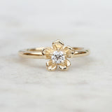 forget me not flower engagement ring