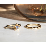 Forget Me Not Ring/ Yellow Gold, Ceylon Sapphire