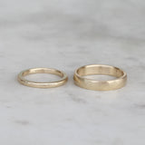 gold hammered wedding rings