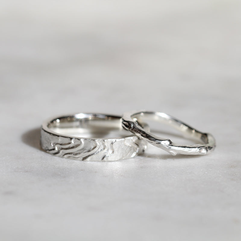 kauri men's ring and twig ring