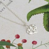 sterling silver kawakawa leaf necklace