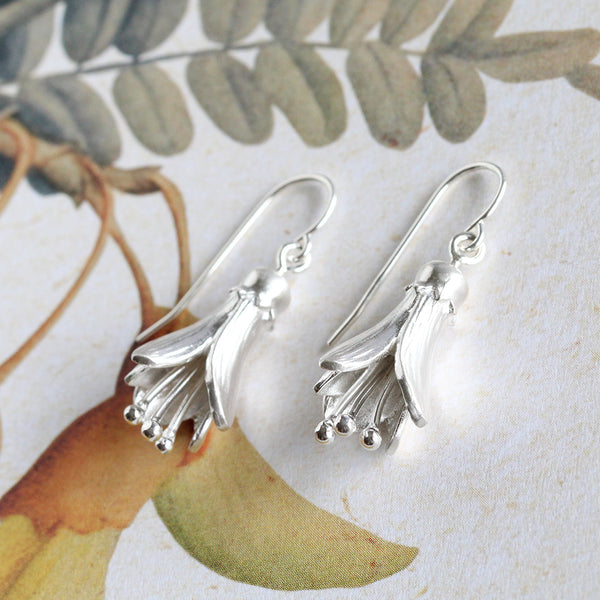 kowhai earrings. NZ native flower earrings