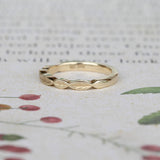 gold leaf wedding ring