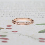 leaf ring rose gold