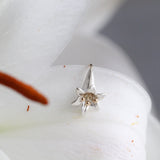 lily earrings gold and silver