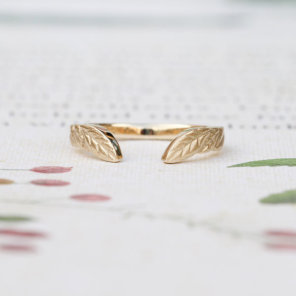 gold leaf ring