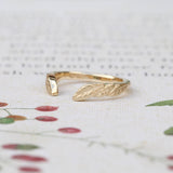 gold leaf wedding band