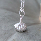 silver pumpkin necklace
