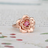 rose gold rose ring