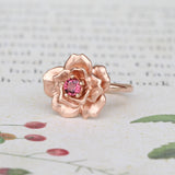 rose gold rose ring