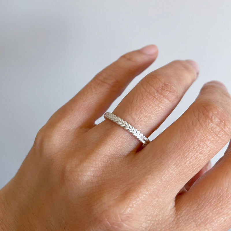 silver fern wedding ring
