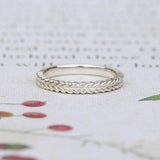 Silver Fern Ring/ White Gold