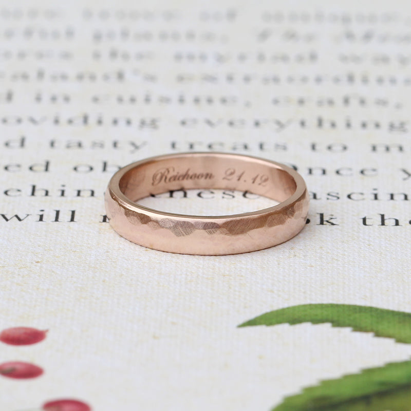 hammered ring rose gold