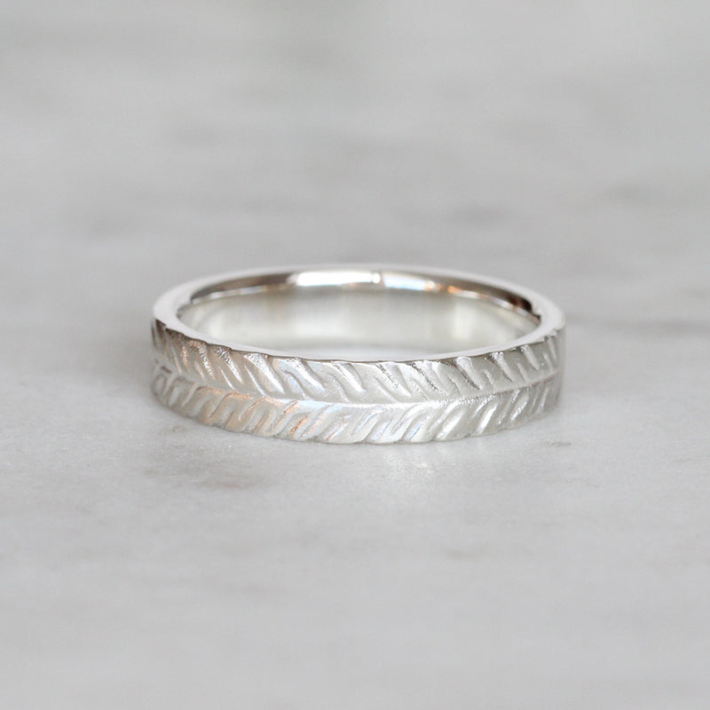 silver fern men's wedding ring