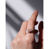 rose gold rose ring