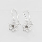 daffodil earrings in silver