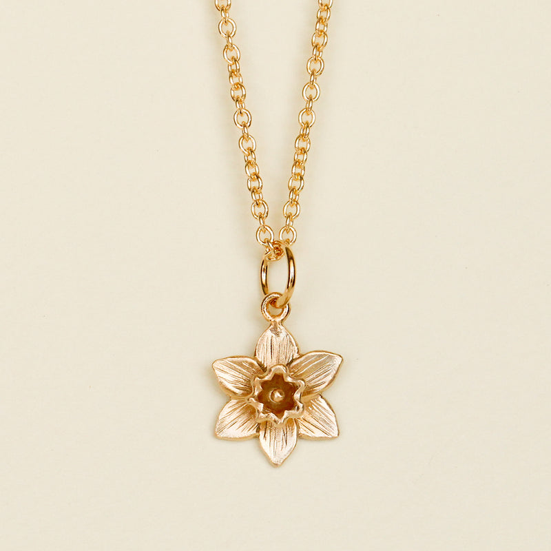 daffodil necklace gold plated silver