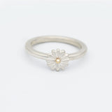 daisy ring in gold and silver