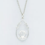 fantail bird necklace in sterling silver