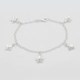 flower bracelet sterling silver