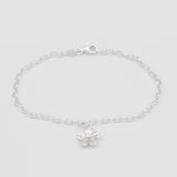 forget me not flower bracelet silver