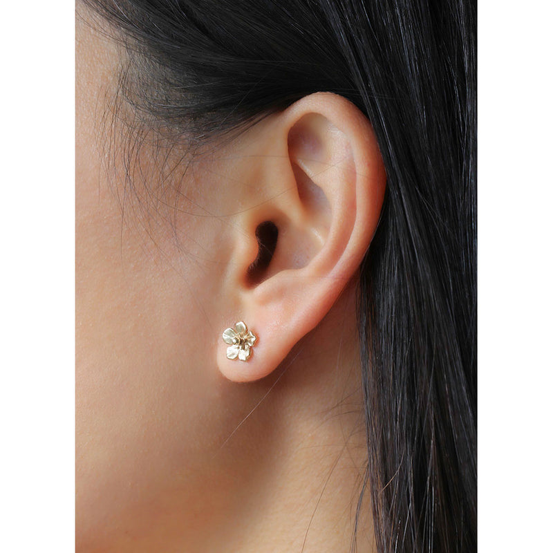 gold forget me not earrings