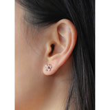 forget me not earrings in rose gold
