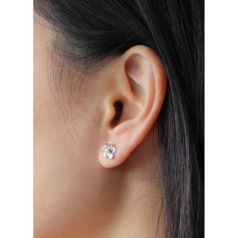 forget me not earrings in silver