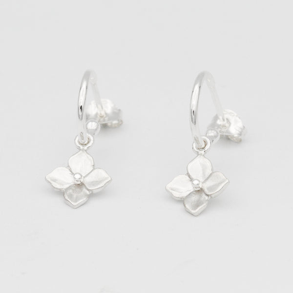 hydrangea flower earrings