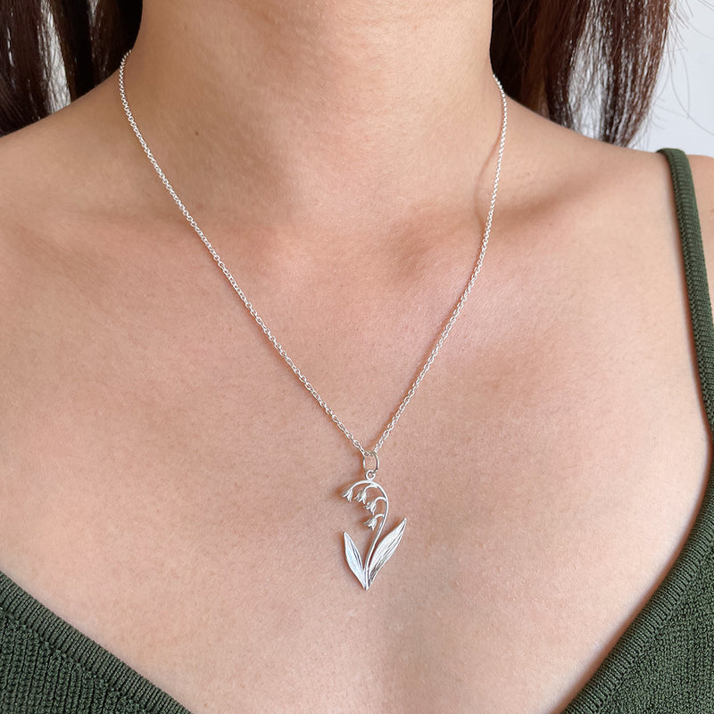 lily of the valley necklace sterling silver